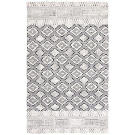 Safavieh 8 x 10 ft. Vermont Contemporary Hand Woven Rectangle Rug Ivory & Black VRM153Z-8